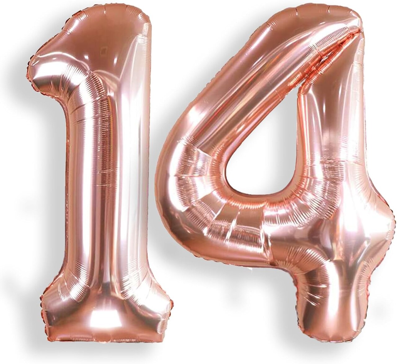 40 Inch Large 14 Balloon Numbers Rose Gold Big Foil Number Balloons